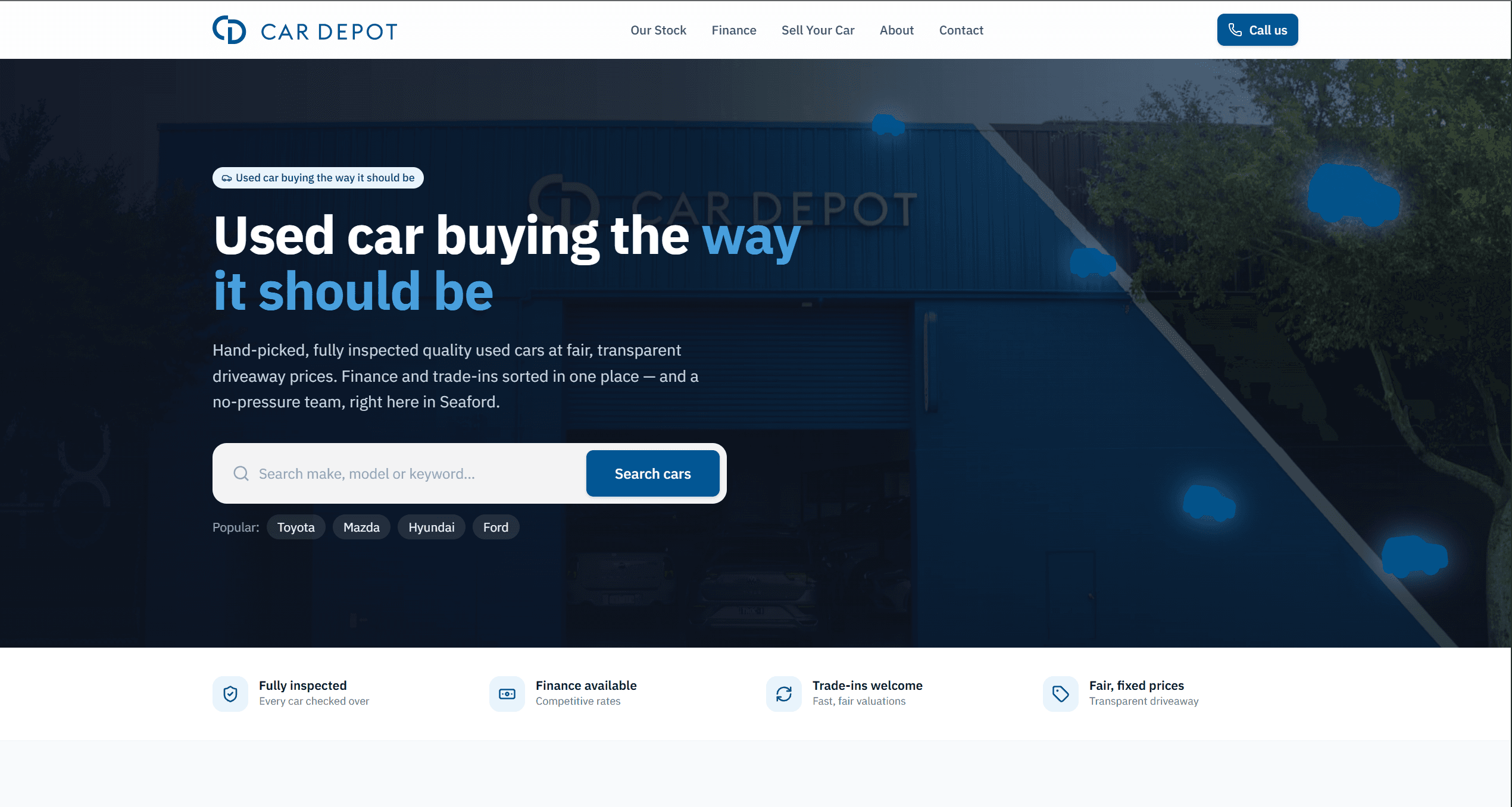Car Depot, a dealership website built by SCRM Media