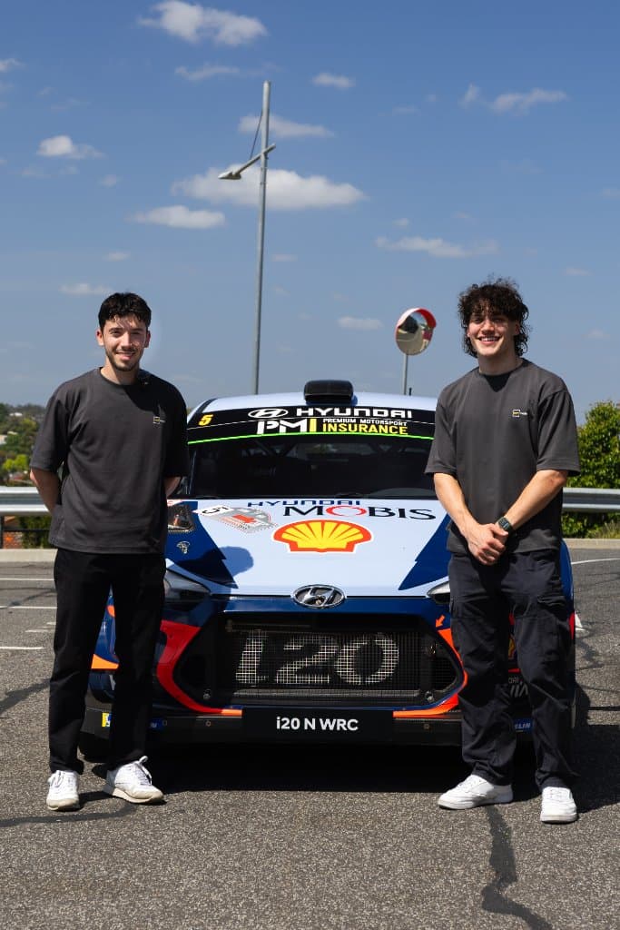 SCRM Media team with WRC car